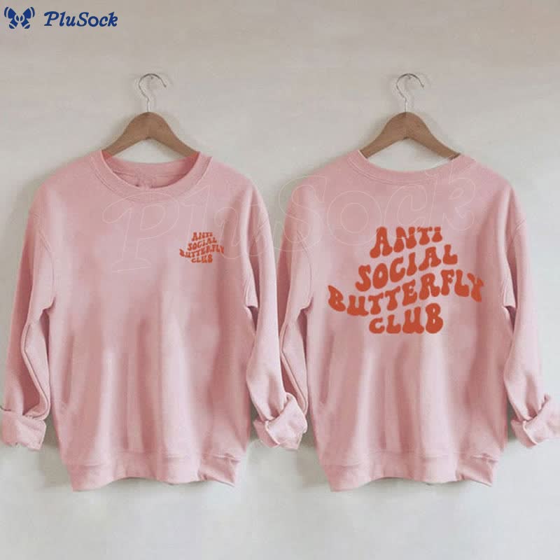 Plus Size Orange Text Sweatshirt