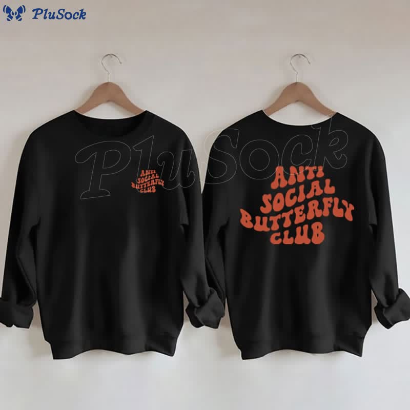 Plus Size Orange Text Sweatshirt