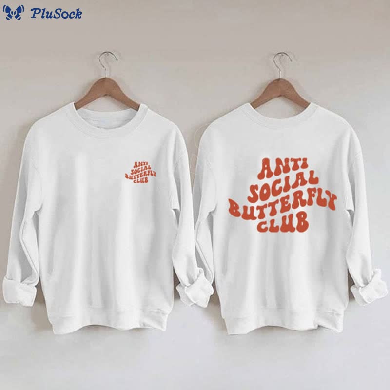 Plus Size Orange Text Sweatshirt