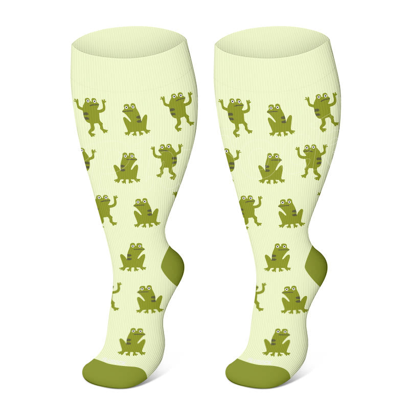 Plus Size Frog Corgi Sheep Compression Socks(3 Pairs)