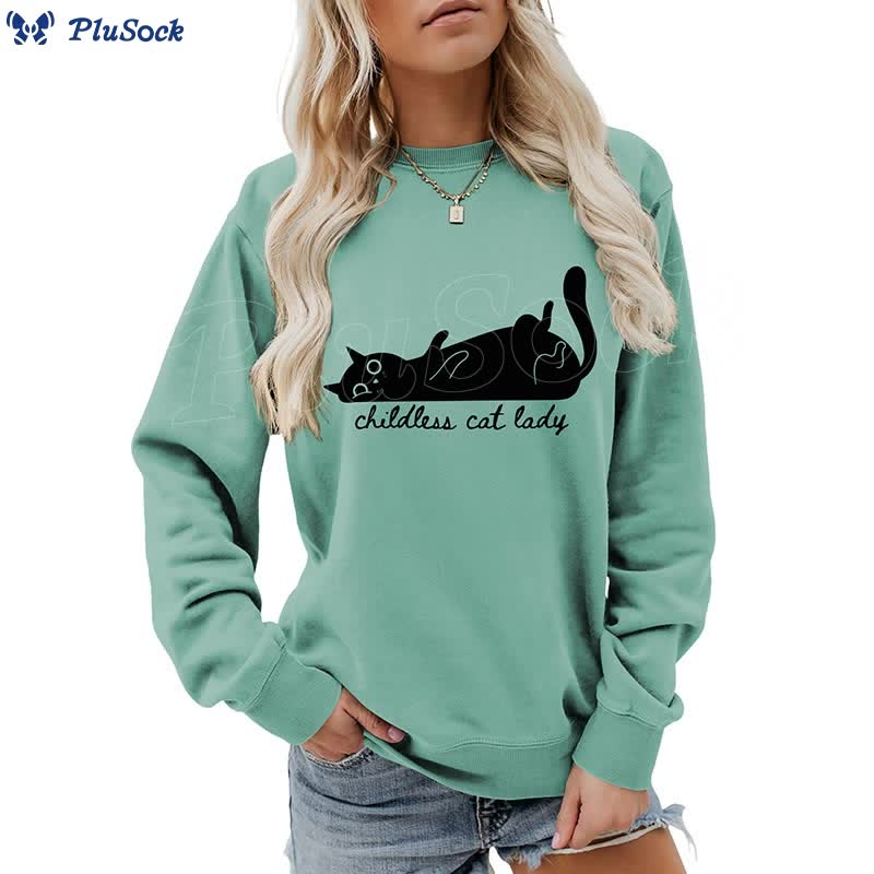 Plus Size Cute Cat Sweatshirt