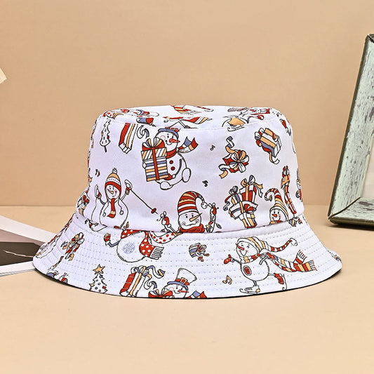 Plus Size Skiing Snowman Bucket Hat