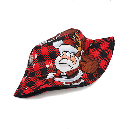 Plus Size Santa Claus Elk Bucket Hat