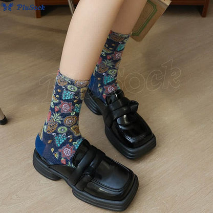 Fruit Print Quarter Socks(5 Pairs)