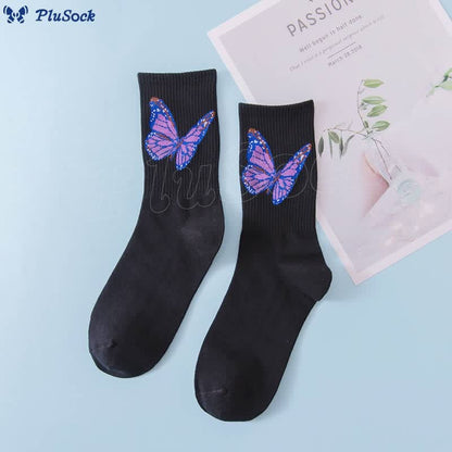 Butterfly Crew Socks(6 Pairs)