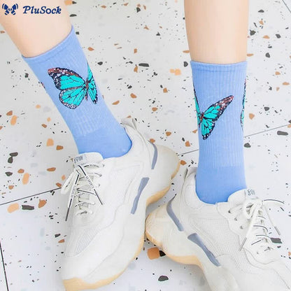 Butterfly Crew Socks(6 Pairs)