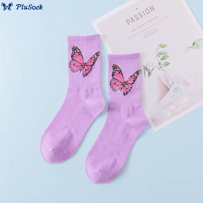 Butterfly Crew Socks(6 Pairs)