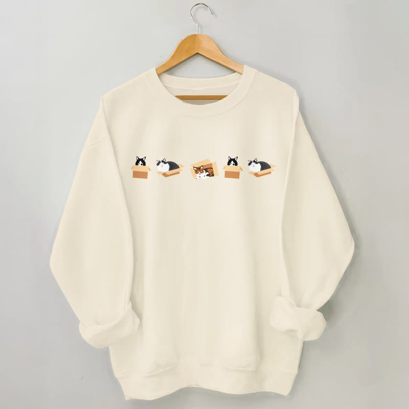 Plus Size Box Cat Sweatshirt