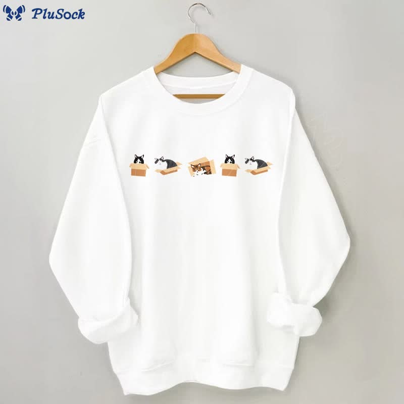 Plus Size Box Cat Sweatshirt