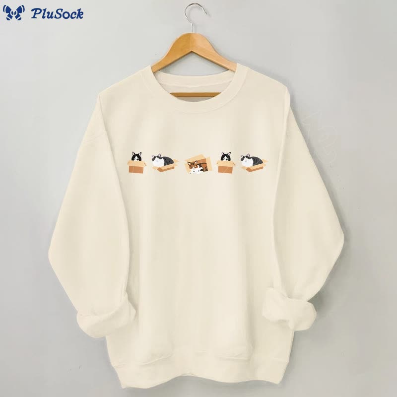 Plus Size Box Cat Sweatshirt