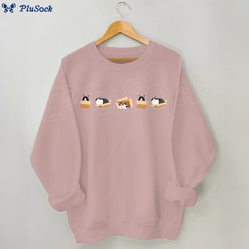 Plus Size Box Cat Sweatshirt