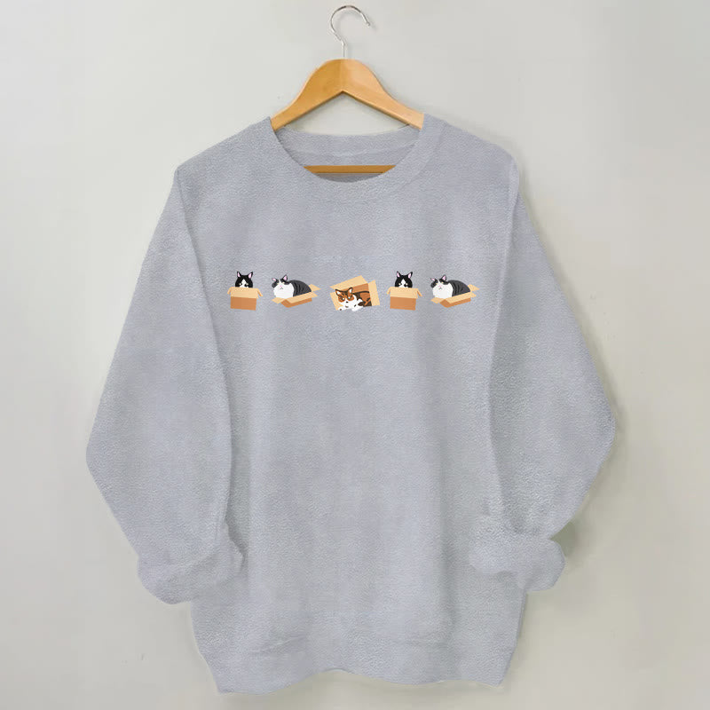 Plus Size Box Cat Sweatshirt