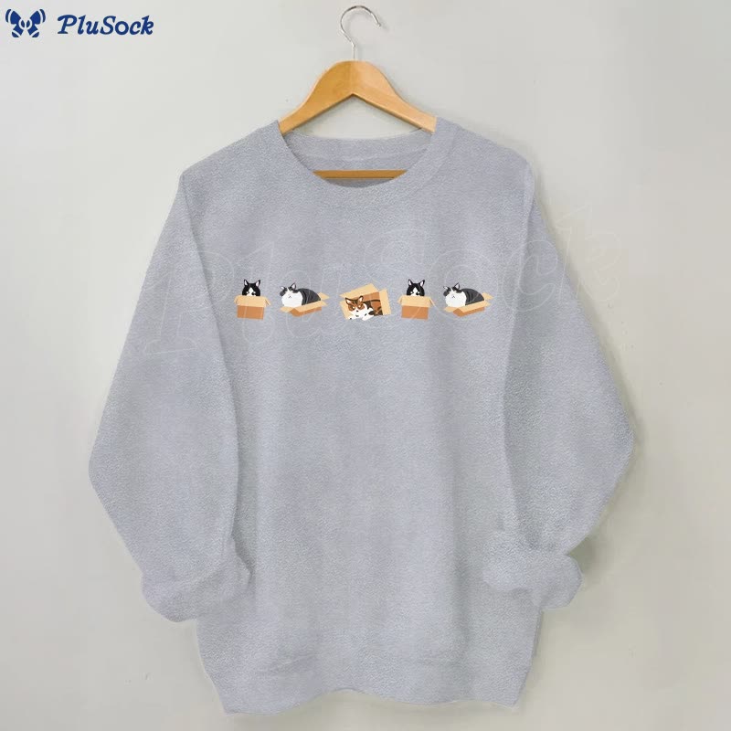 Plus Size Box Cat Sweatshirt