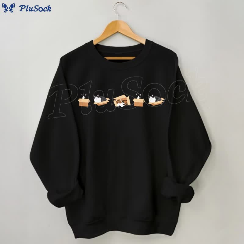 Plus Size Box Cat Sweatshirt