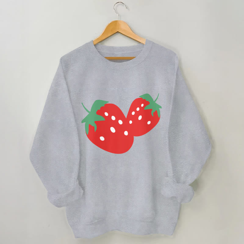 Plus Size Strawberry Sweatshirt