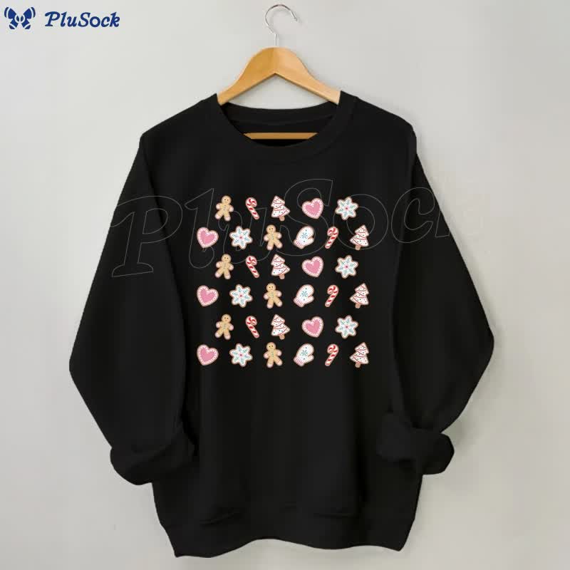 Plus Size Christmas Elements Sweatshirt