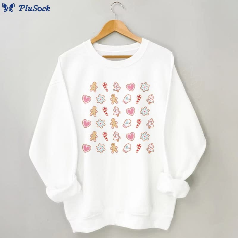 Plus Size Christmas Elements Sweatshirt