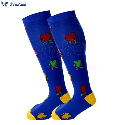 2XL-7XL Plus Size Funny Pattern Compression Socks