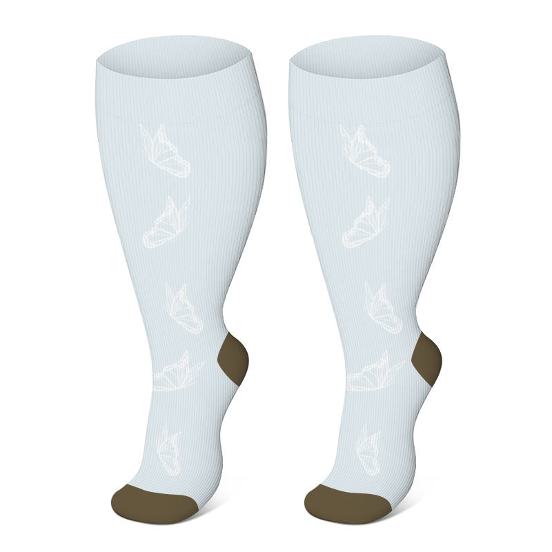 2XL-7XL Plus Size Penguin Fox Compression Socks(3 Pairs)