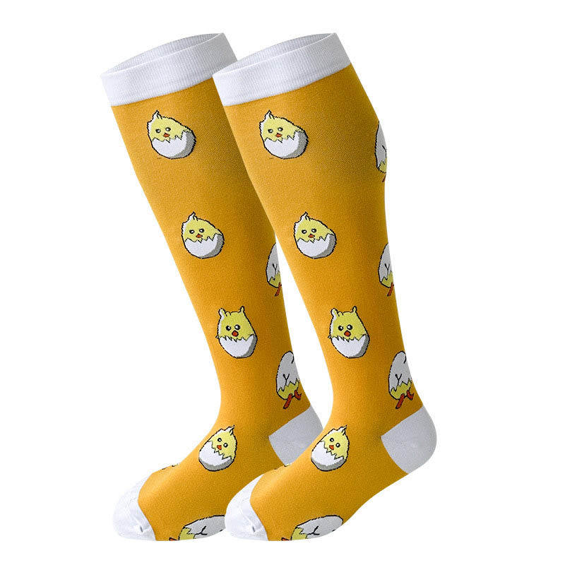 2XL-7XL Plus Size Yellow Series Compression Socks(3 Pairs)