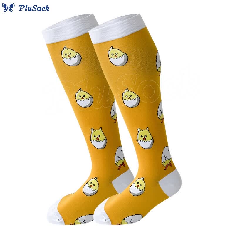 2XL-7XL Plus Size Yellow Series Compression Socks