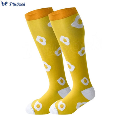 2XL-7XL Plus Size Yellow Series Compression Socks