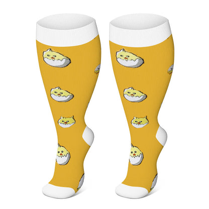 2XL-7XL Plus Size Yellow Series Compression Socks(3 Pairs)