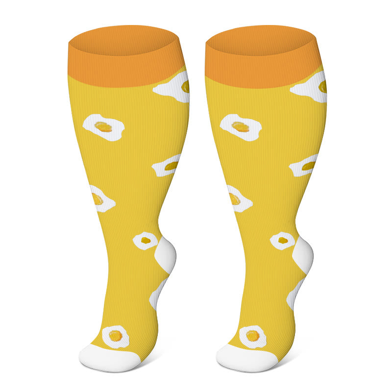 2XL-7XL Plus Size Yellow Series Compression Socks(3 Pairs)