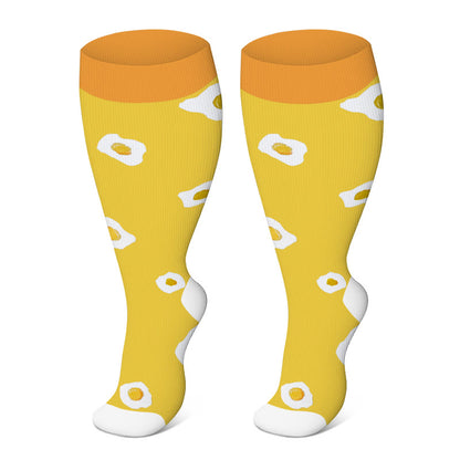 2XL-7XL Plus Size Yellow Series Compression Socks(3 Pairs)