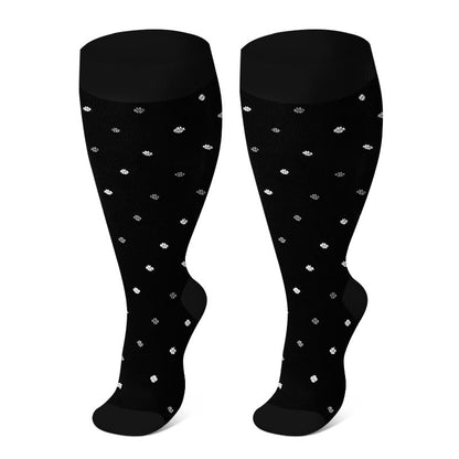 2XL-7XL Plus Size Rhombus Compression Socks(3 Pairs)