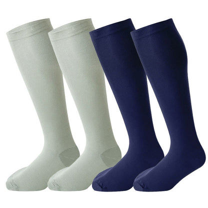 2XL-7XL Plus Size Bean Green Compression Socks(2 Pairs)