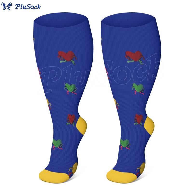 2XL-7XL Plus Size Funny Pattern Compression Socks