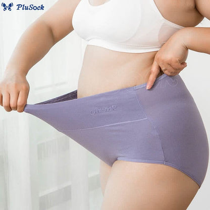 Plus Size High Waist Stretchy Panty(4 Packs)