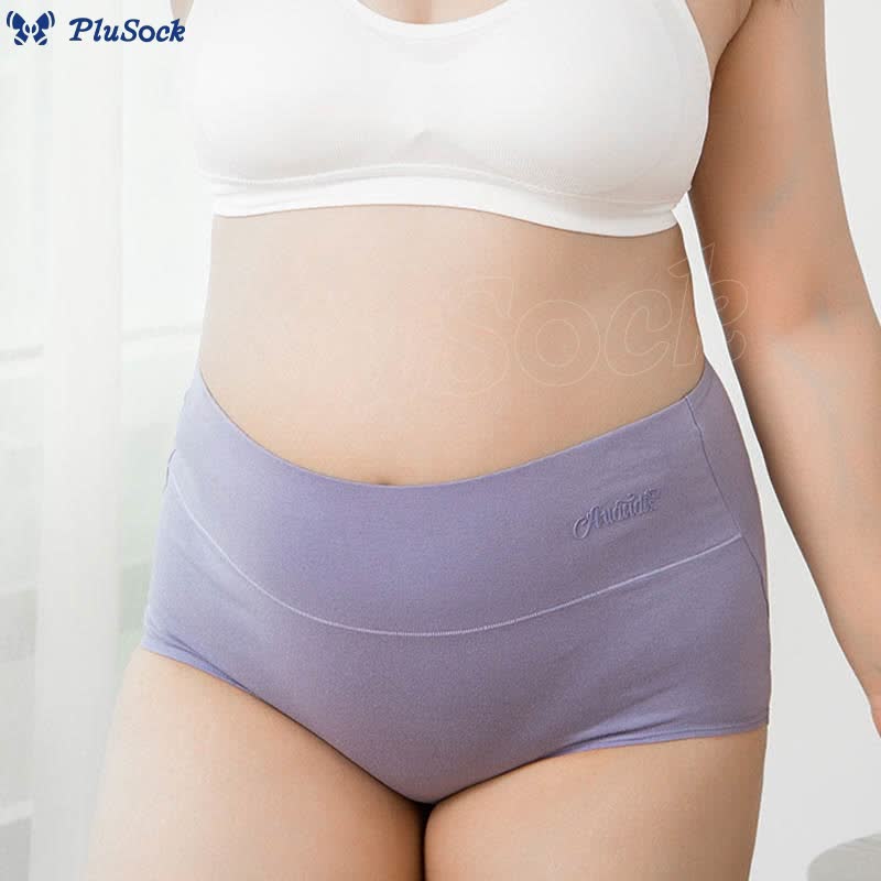 Plus Size High Waist Stretchy Panty(4 Packs)