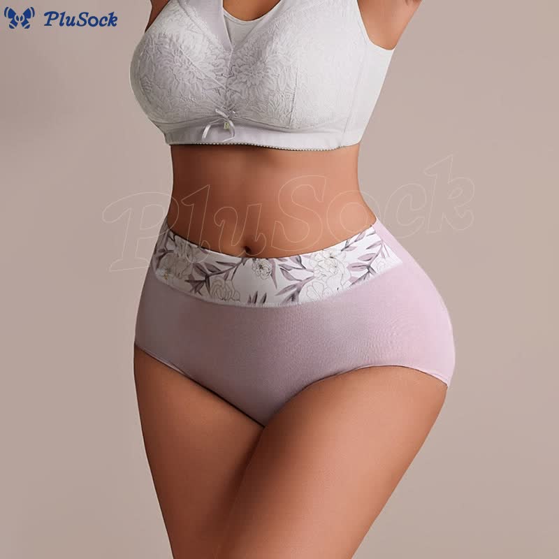 Plus Size Flowers Panty(3 Packs)