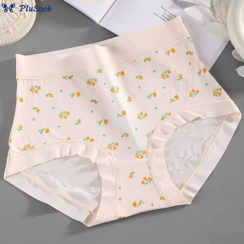 Plus Size Elegant Flowers Panty(4 Packs)