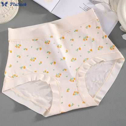 Plus Size Elegant Flowers Panty(4 Packs)