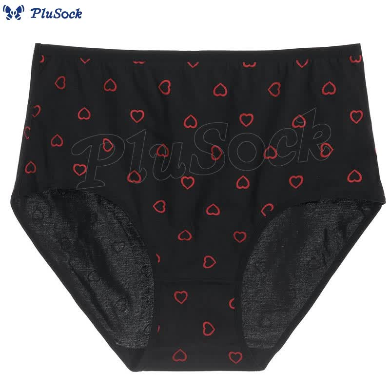 Plus Size Red Heart Panty(3 Packs)