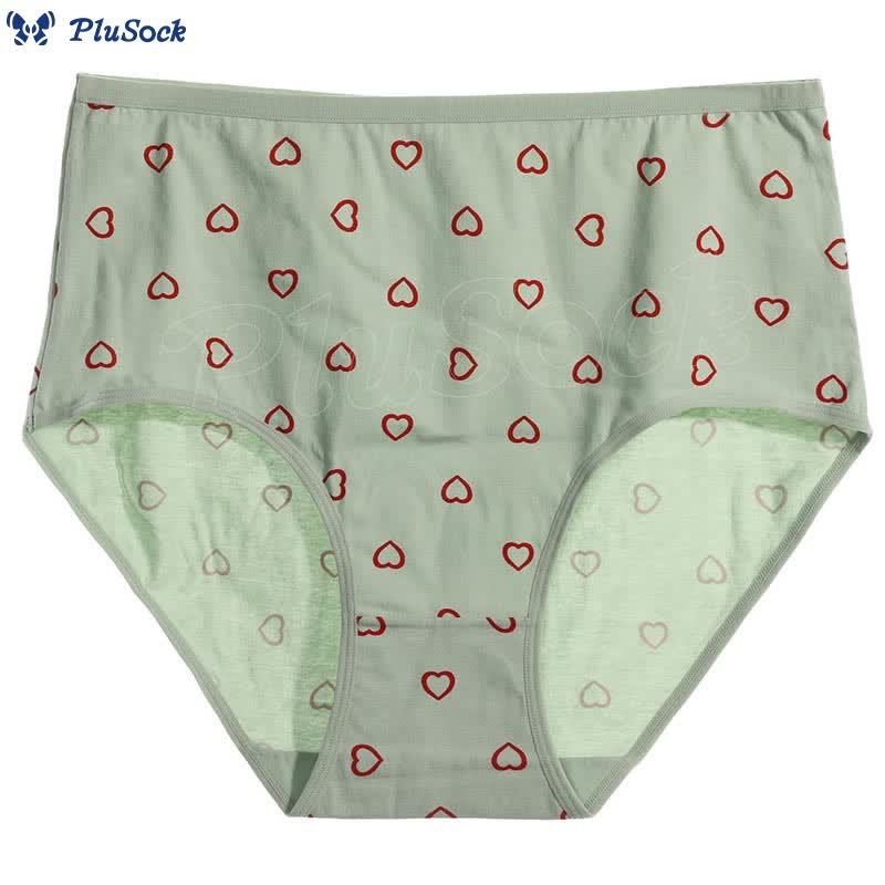 Plus Size Red Heart Panty(3 Packs)