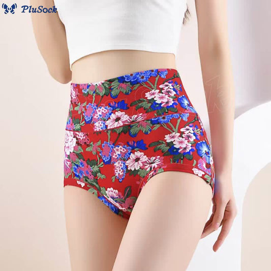 Plus Size Big Flowers Panty(4 Packs)