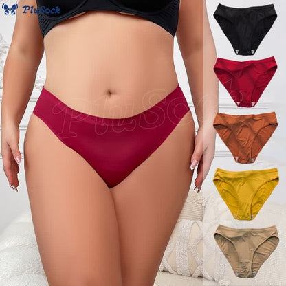 Plus Size Threaded Waist Panty(5 Packs)