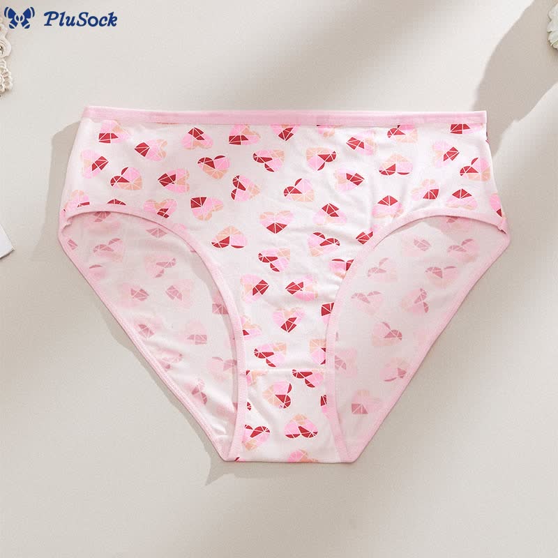 Plus Size Cute Pattern Panty(7 Packs)