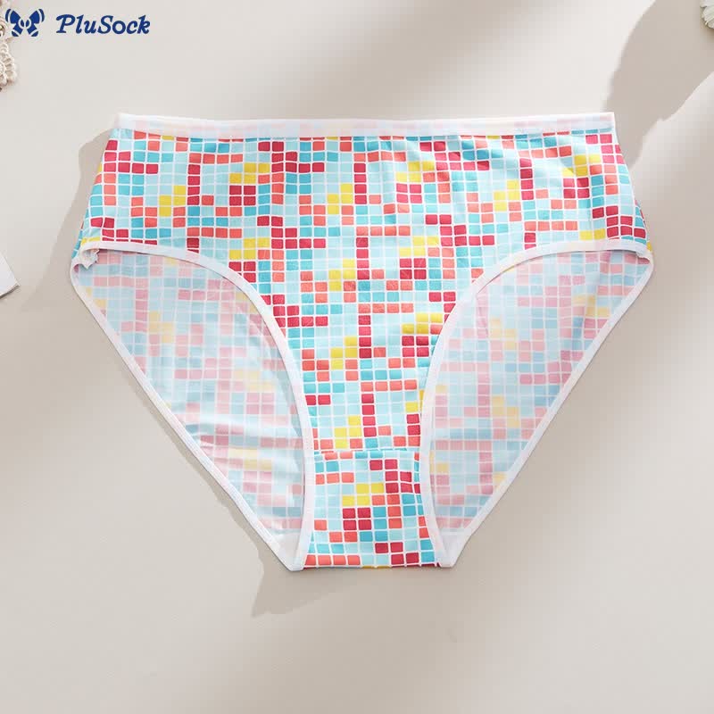 Plus Size Cute Pattern Panty(7 Packs)