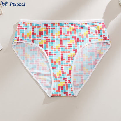 Plus Size Cute Pattern Panty(7 Packs)