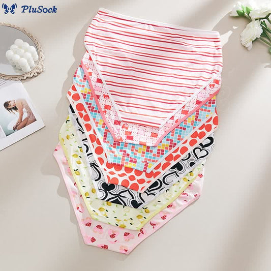 Plus Size Cute Pattern Panty(7 Packs)