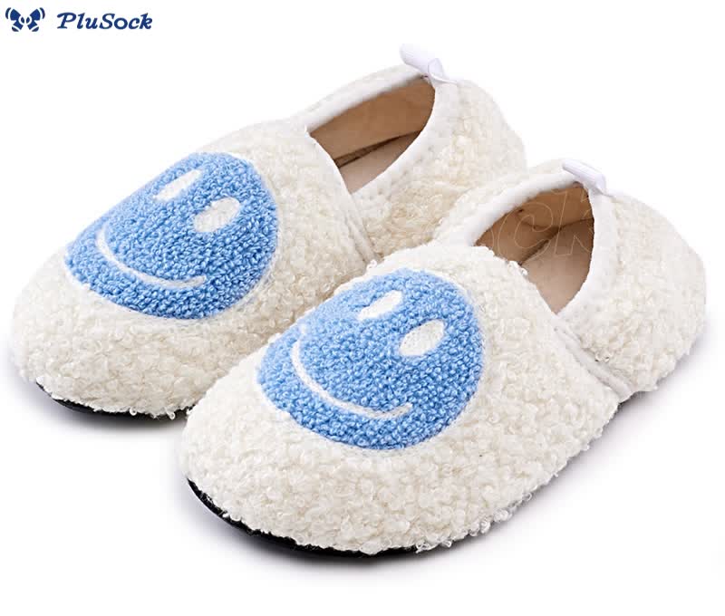 Plus Size Pink Smiley Face Slippers