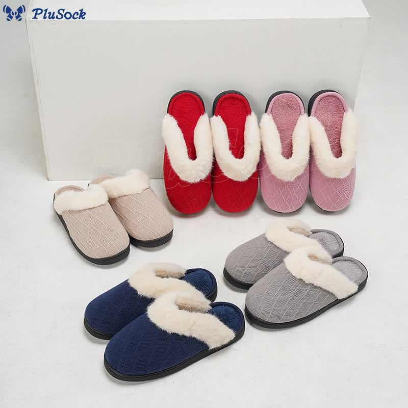 Plus Size Warm V Shaped Slippers