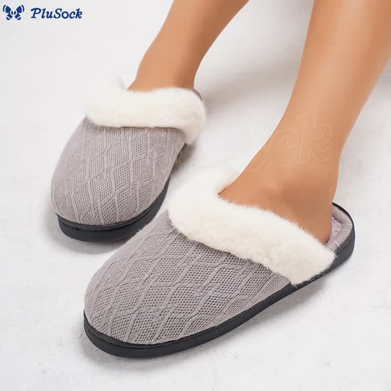 Plus Size Warm V Shaped Slippers