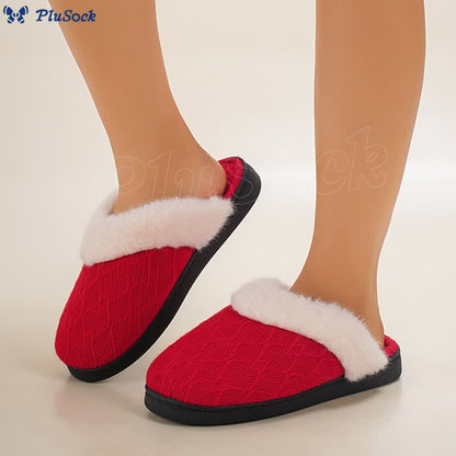 Plus Size Warm V Shaped Slippers