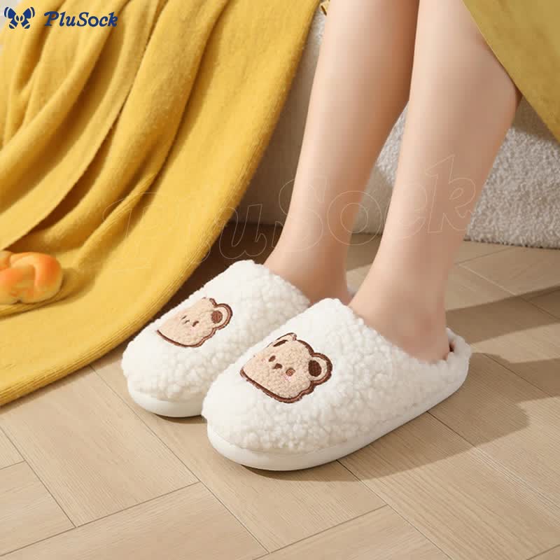 Plus Size Cartoon Bear Slippers(2 Pairs)